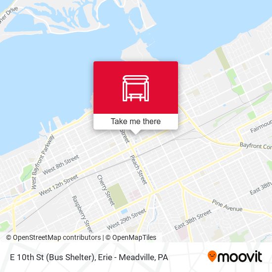 E 10th St (Bus Shelter) map