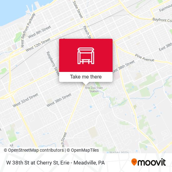 W 38th St at Cherry St map