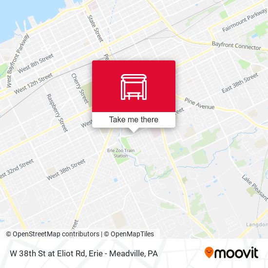 W 38th St at Eliot Rd map
