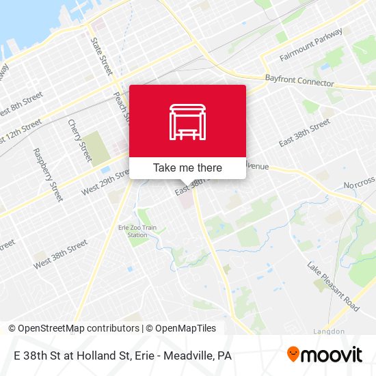 E 38th St at Holland St map