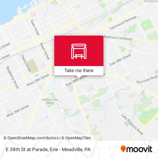 Mapa de E 38th St at Parade