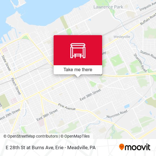 E 28th St at Burns Ave map