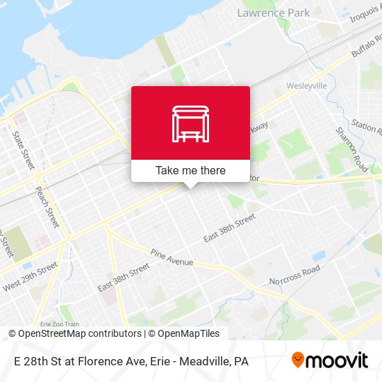 E 28th St at Florence Ave map