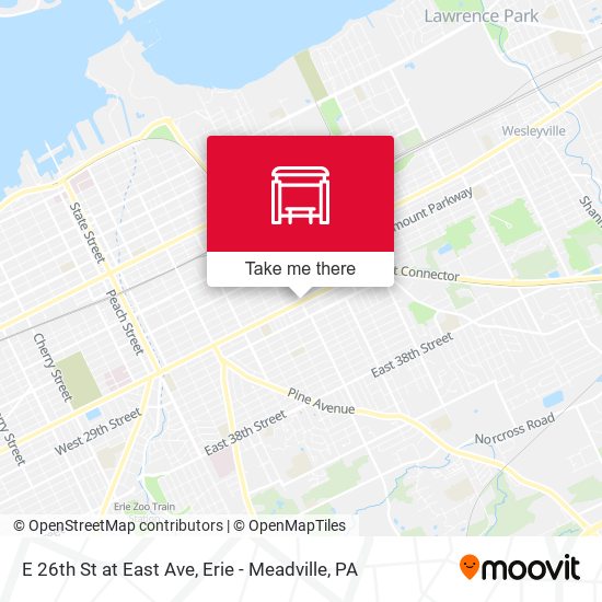 Mapa de E 26th St at East Ave