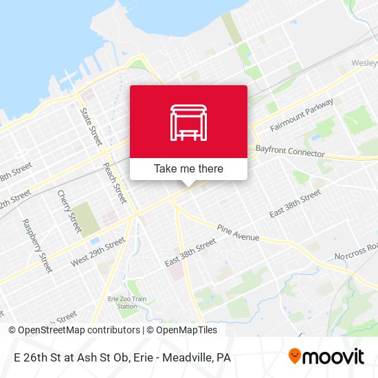 E 26th St at Ash St Ob map