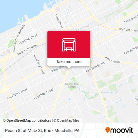 Peach St at Metz St map