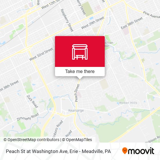 Mapa de Peach St at Washington Ave