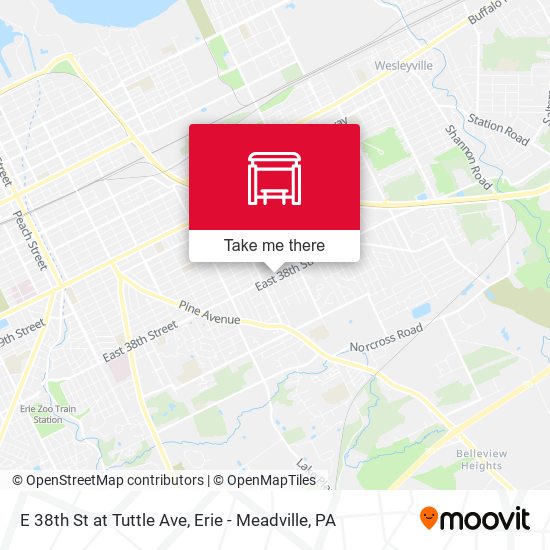 E 38th St at Tuttle Ave map