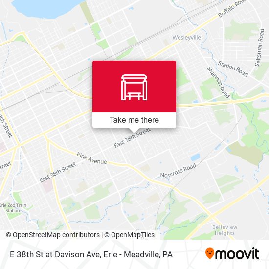 Mapa de E 38th St at Davison Ave