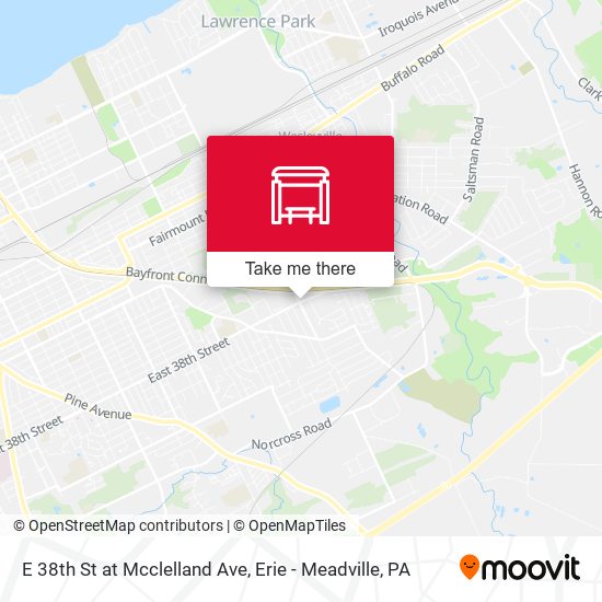 E 38th St at Mcclelland Ave map