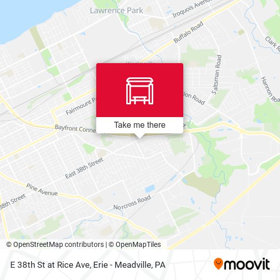 E 38th St at Rice Ave map