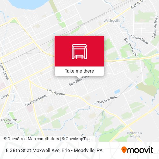 Mapa de E 38th St at Maxwell Ave