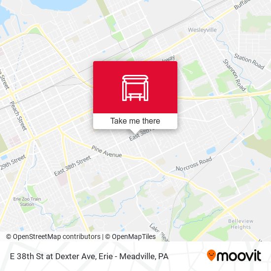 Mapa de E 38th St at Dexter Ave