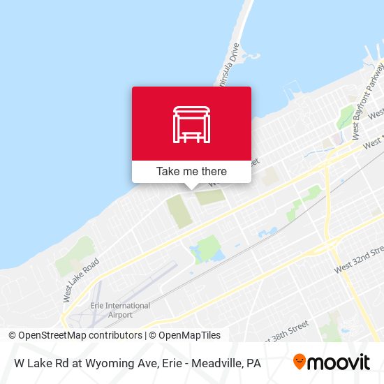 W Lake Rd at Wyoming Ave map