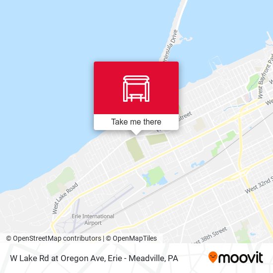Mapa de W Lake Rd at Oregon Ave