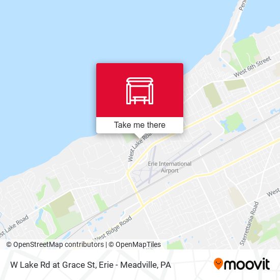W Lake Rd at Grace St map