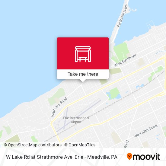 W Lake Rd at Strathmore Ave map