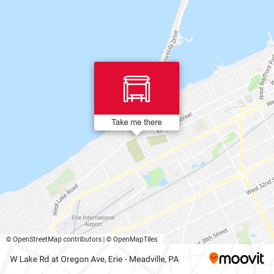 Mapa de W Lake Rd at Oregon Ave