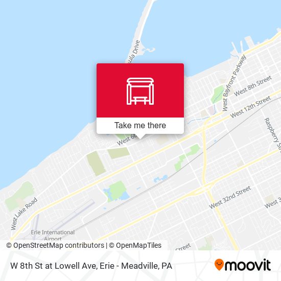 W 8th St at Lowell Ave map