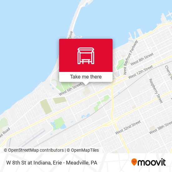 W 8th St at Indiana map