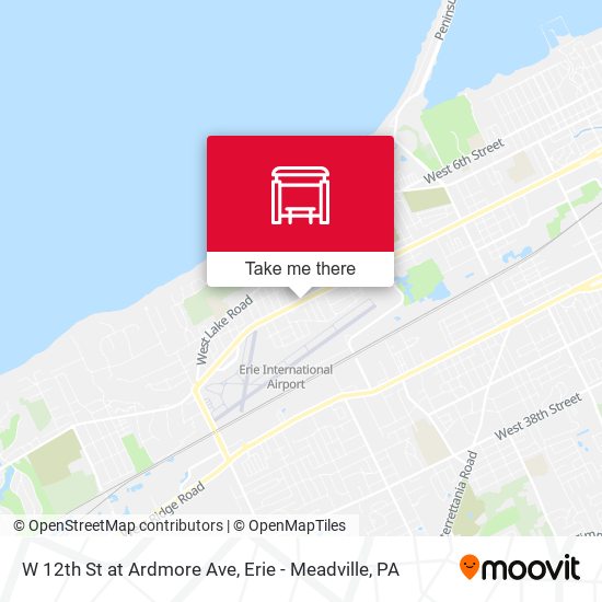 W 12th St at Ardmore Ave map
