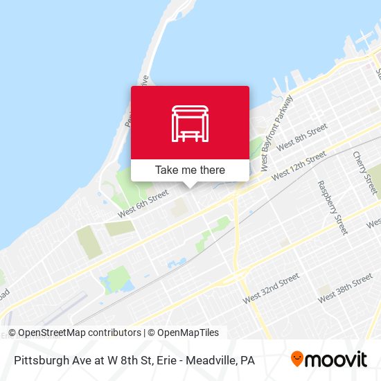 Pittsburgh Ave at W 8th St map