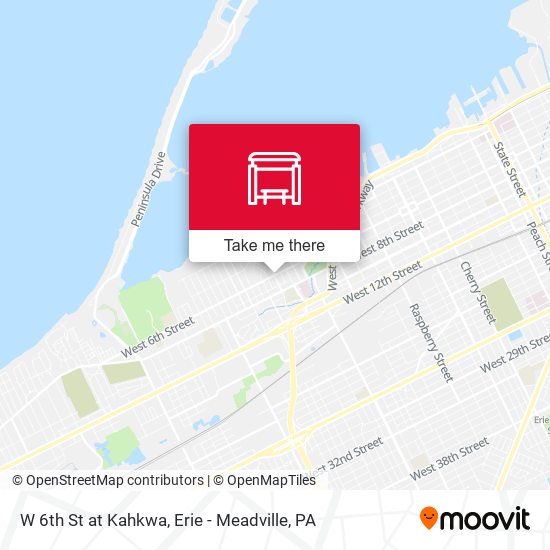 W 6th St at Kahkwa map