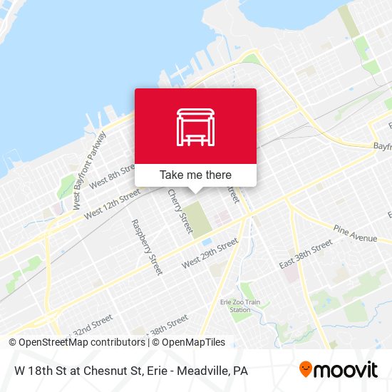 W 18th St at Chesnut St map