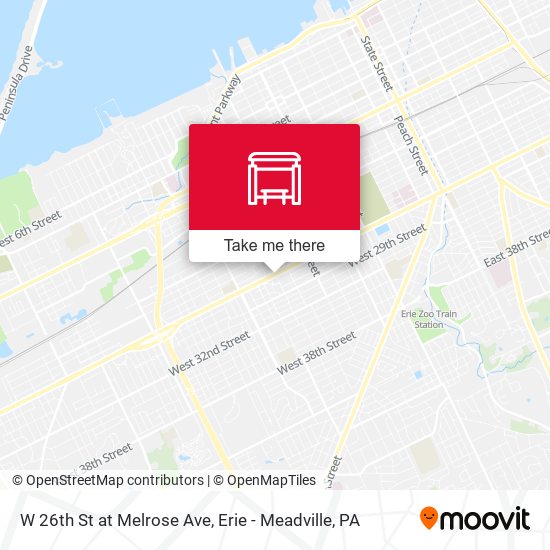 W 26th St at Melrose Ave map