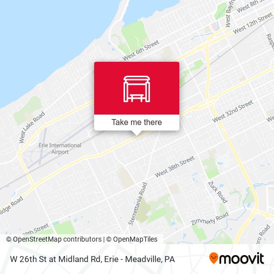 W 26th St at Midland Rd map