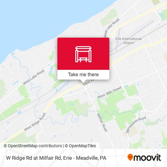 W Ridge Rd at Milfair Rd map