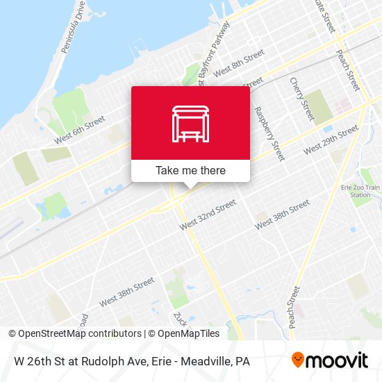 W 26th St at Rudolph Ave map