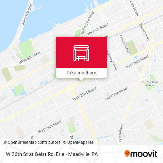 Mapa de W 26th St at Geist Rd