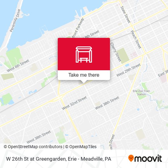 W 26th St at Greengarden map