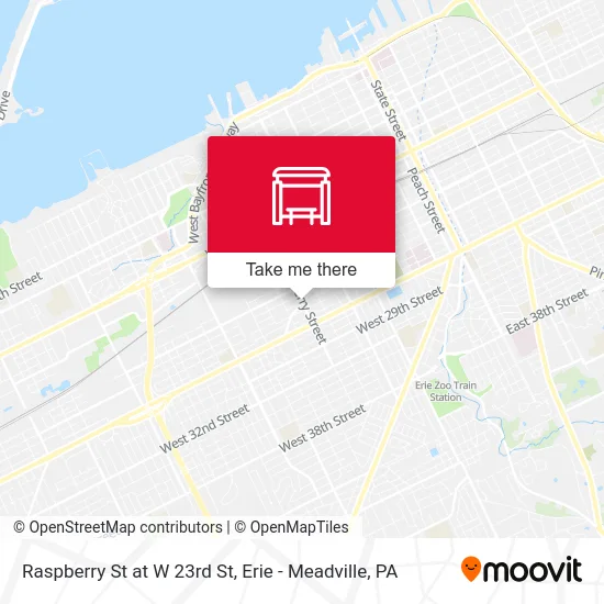 Raspberry St at W 23rd St map