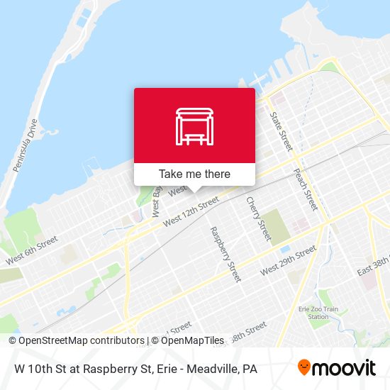 Mapa de W 10th St at Raspberry St