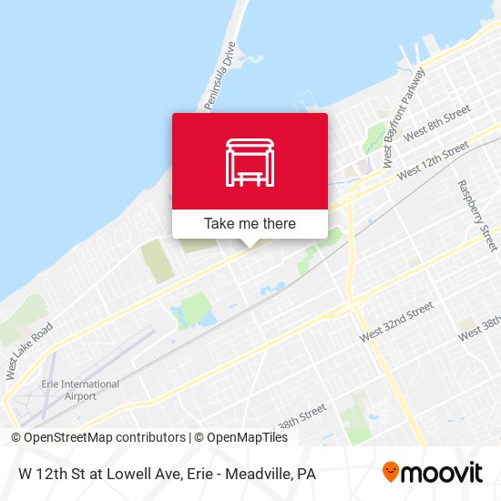 W 12th St at Lowell Ave map