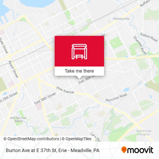 Burton Ave at E 37th St map