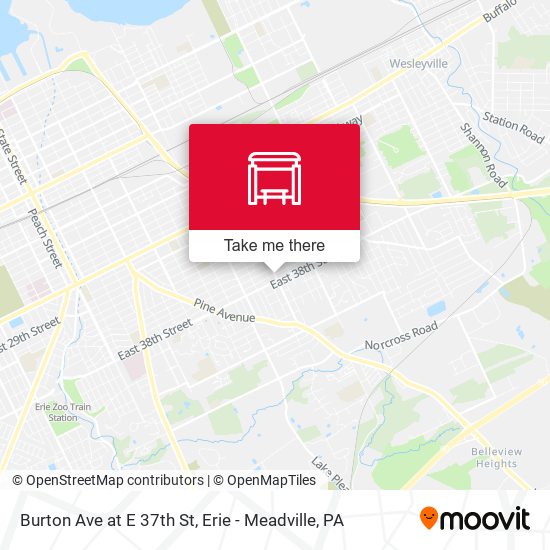 Burton Ave at E 37th St map