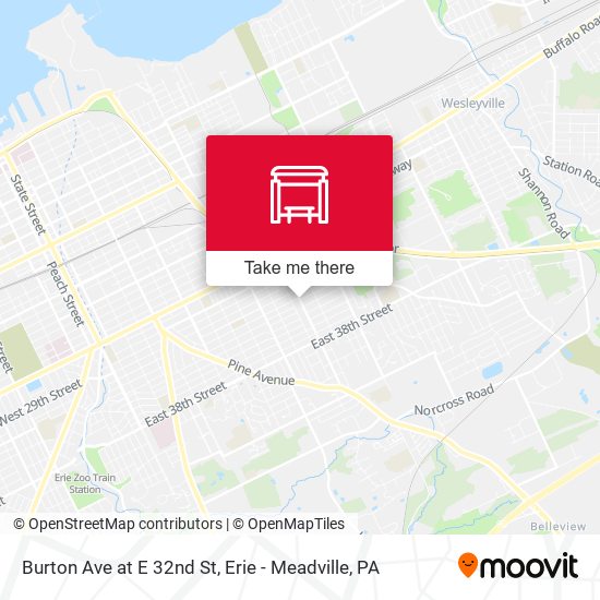 Burton Ave at E 32nd St map