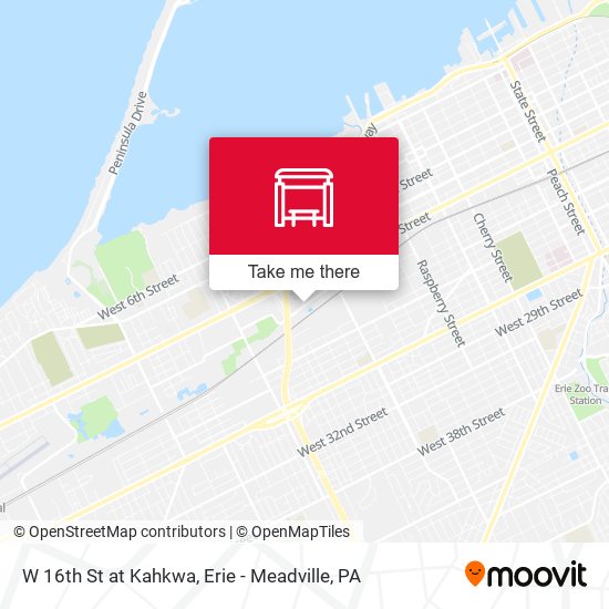 W 16th St at Kahkwa map