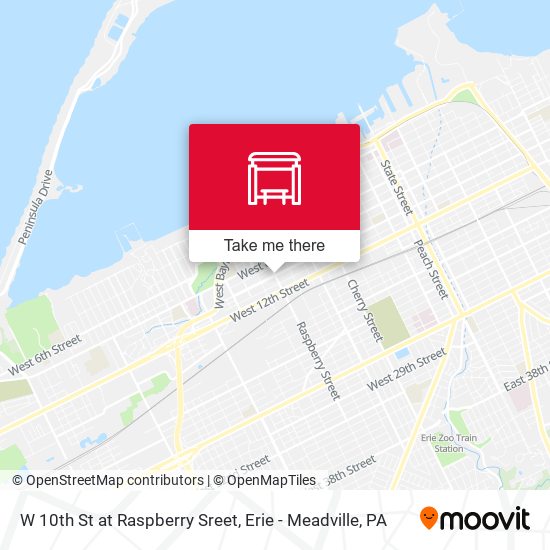 Mapa de W 10th St at Raspberry Sreet