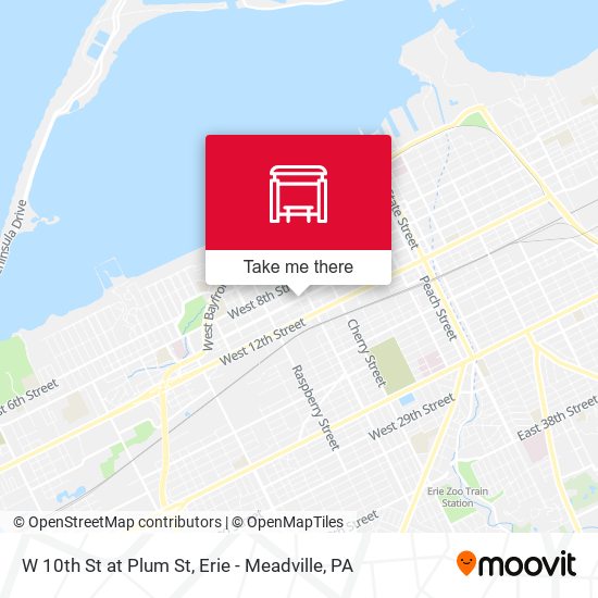 W 10th St at Plum St map