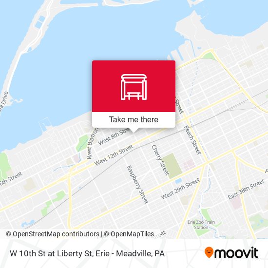 Mapa de W 10th St at Liberty St
