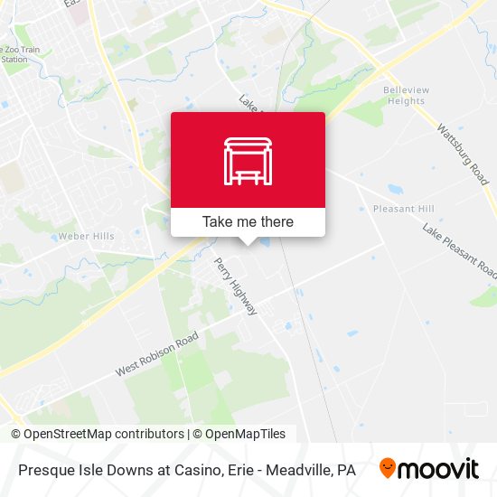 Presque Isle Downs at Casino map
