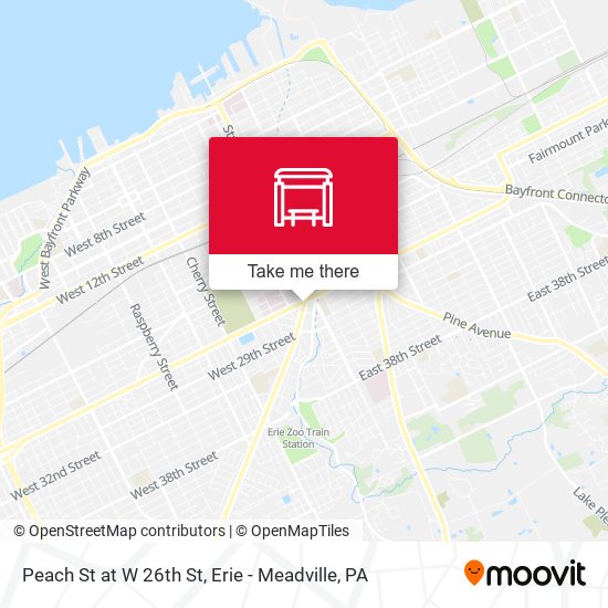 Peach St at W 26th St map