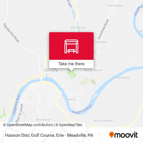 Mapa de Hasson Disc Golf Course