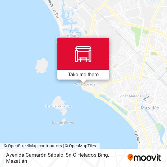 Avenida Camarón Sábalo, Sn-C Helados Bing map