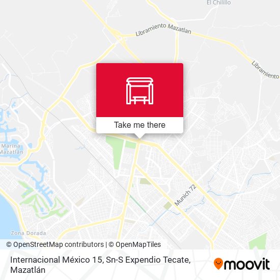 Internacional México 15, Sn-S Expendio Tecate map