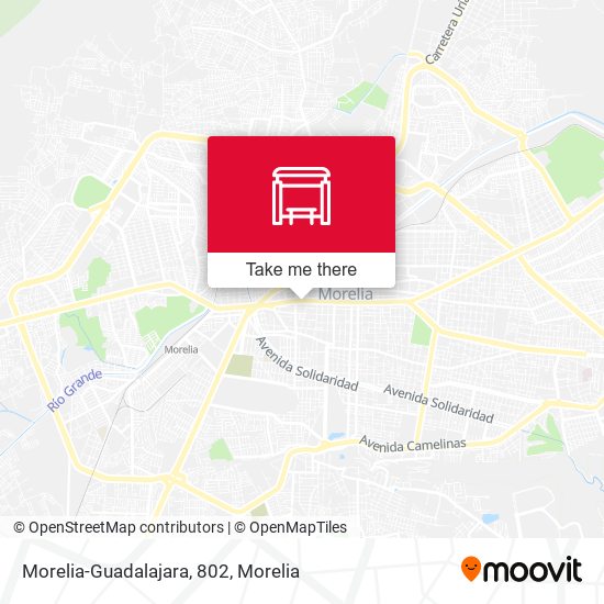 Morelia-Guadalajara, 802 map